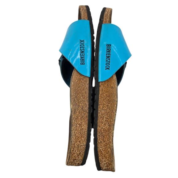 Birkenstock Madrid Slide Sandals Womens 10 10.5 (41) Turqoise Blue Birko Flor - Picture 8 of 13